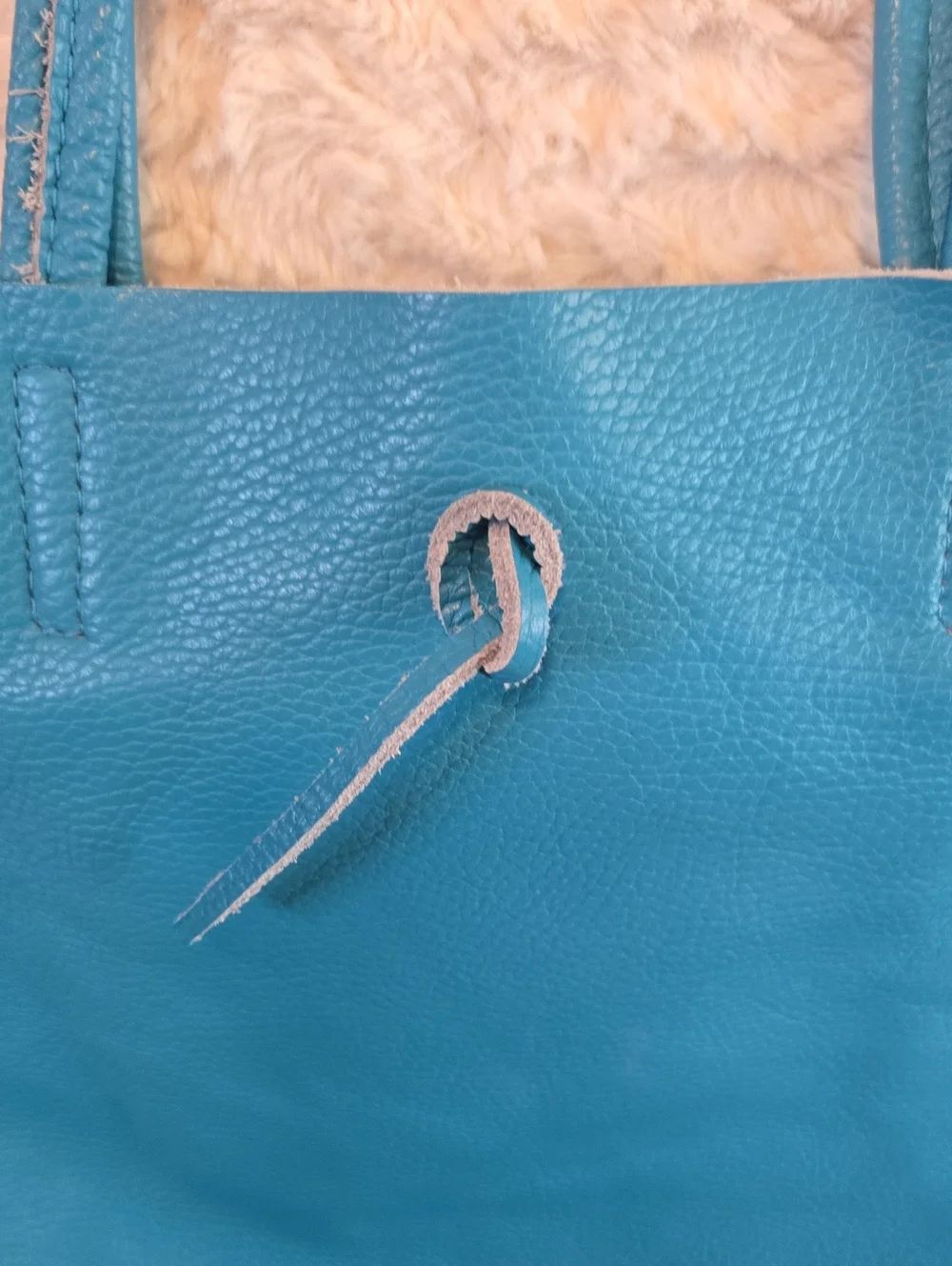 Borse In Pelle Italian Leather Teal Leather Tote Bag - Stylish Everyday Women’s